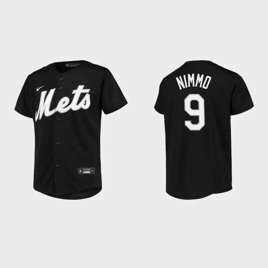 Youth New York Mets Brandon Nimmo Black Replica Team Jersey