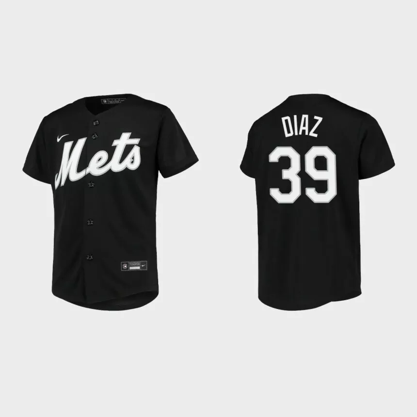 Youth New York Mets Edwin Diaz Black Replica Team Jersey