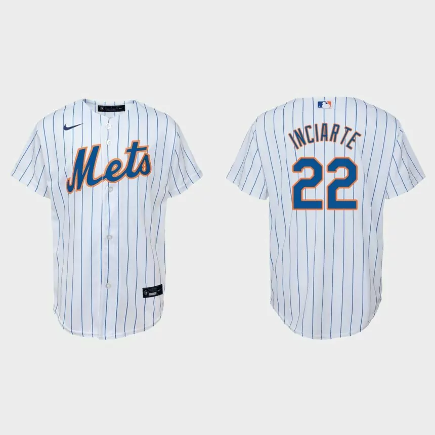 Youth New York Mets Ender Inciarte White Replica Home Jersey