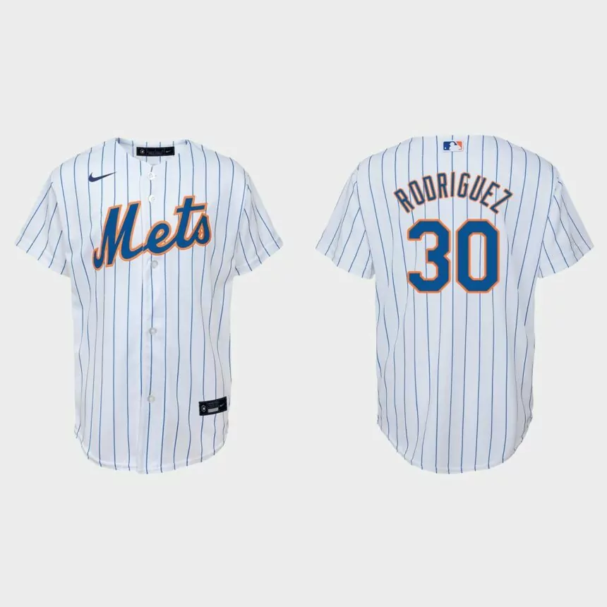 Youth New York Mets Joely Rodriguez White Replica Home Jersey