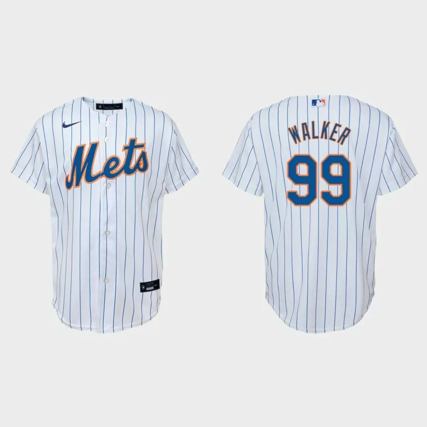 Youth New York Mets Taijuan Walker White Replica Home Jersey