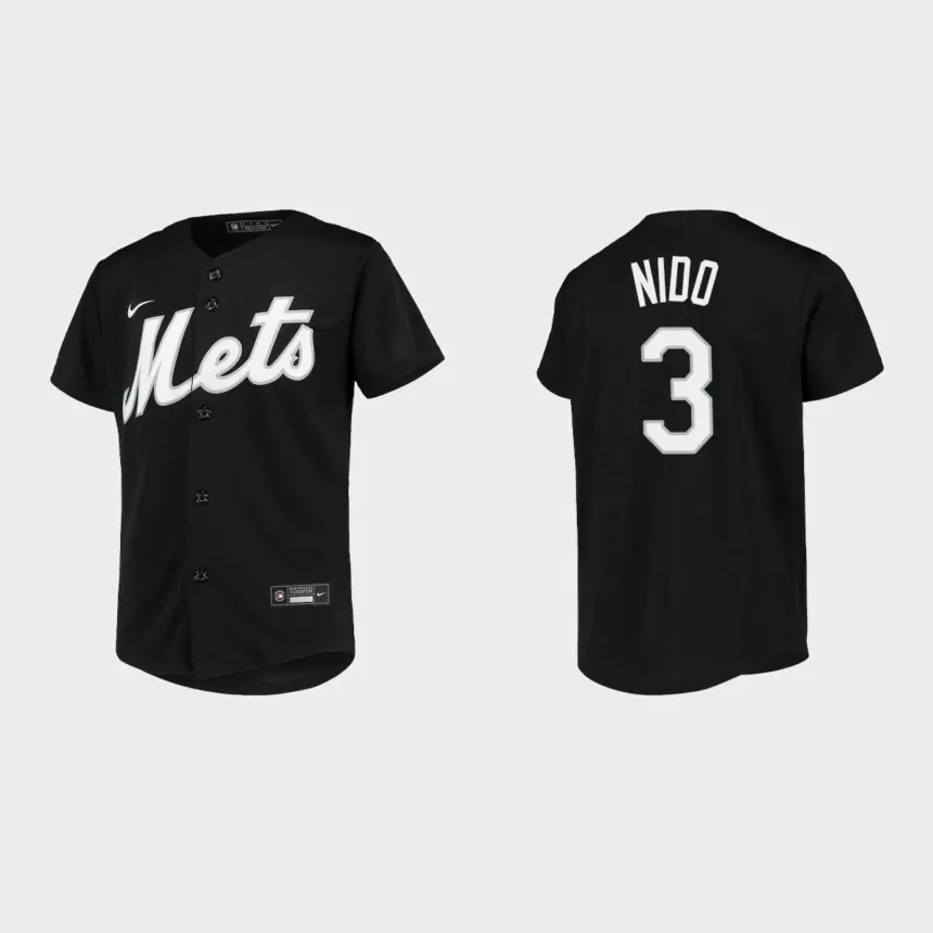 Youth New York Mets Tomas Nido Black Replica Team Jersey