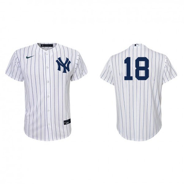 Youth New York Yankees #18 Andrew Benintend Nike White Home Jersey