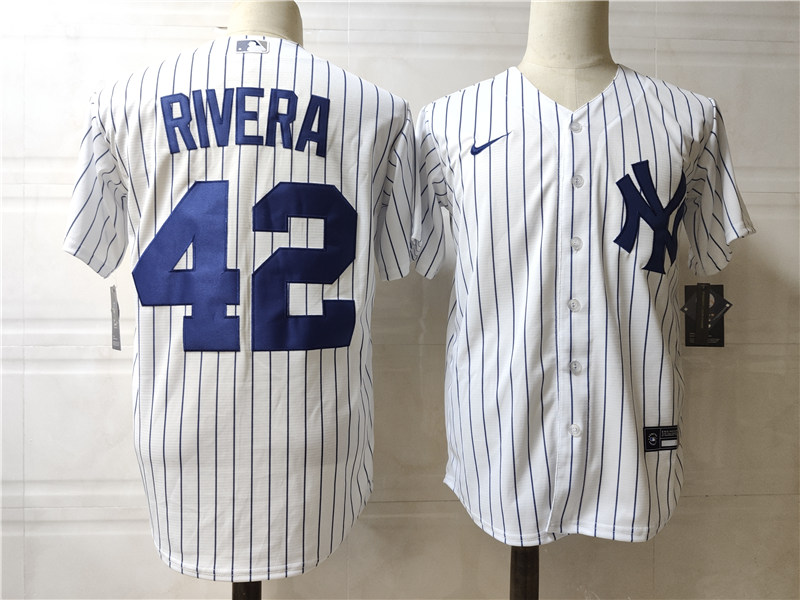 Youth New York Yankees #42 Mariano Rivera Nike White with Name Home Jersey