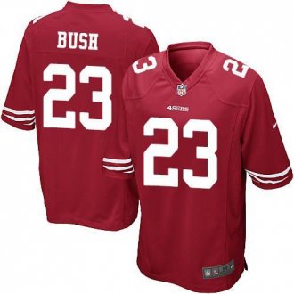 Youth Nike 49ers #23 Reggie Bush Red Team Color Stitched NFL Elite Jersey