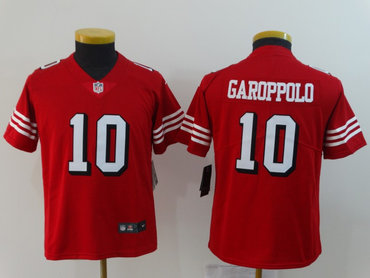Youth Nike 49ers 40 Jimmy Garoppolo Red Youth 2018 Vapor Untouchable Limited Jersey