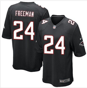 Youth Nike Atlanta Falcons #24 Devonta Freeman Black Alternate Stitched NFL Elite Jersey