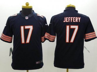 Youth Nike Bears #17 Alshon Jeffery Navy Blue Team Color NFL Limited Jersey