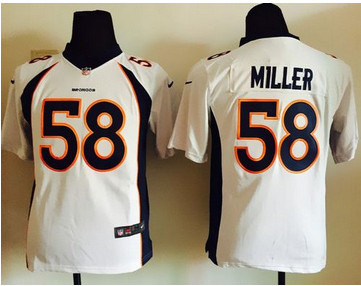 Youth Nike Broncos #58 Von Miller White Stitched NFL Elite Jersey