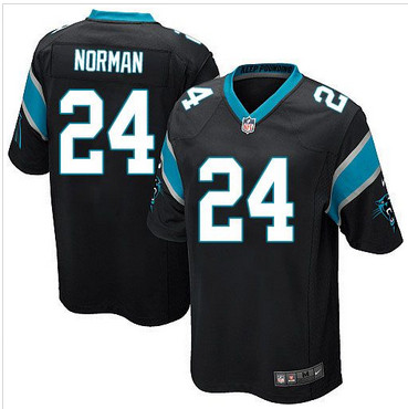 Youth Nike Carolina Panthers #24 Josh Norman Black Team Color Stitched NFL Elite Jersey
