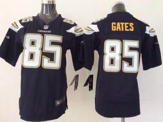 Youth Nike Chargers #85 Antonio Gates Navy Blue Team Color NFL New Elite Jersey