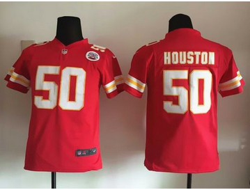 Youth Nike Chiefs #50 Justin Houston Red Team Color Stitched NFL Elite Jersey