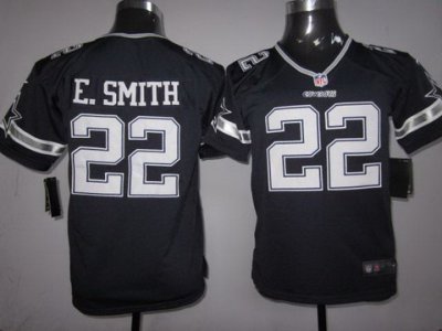 Youth NEW NFL Dallas Cowboys 22 E.SMITH Blue Jerseys
