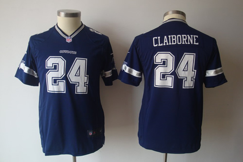 Youth NEW Dallas Cowboys 24 Morris ClaiborneBlue Jerseys