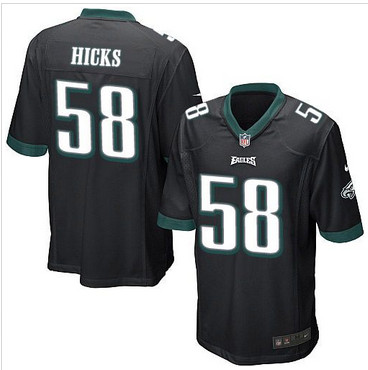Youth Nike Eagles #58 Jordan Hicks Black Alternate Stitched NFL New Elite Jersey