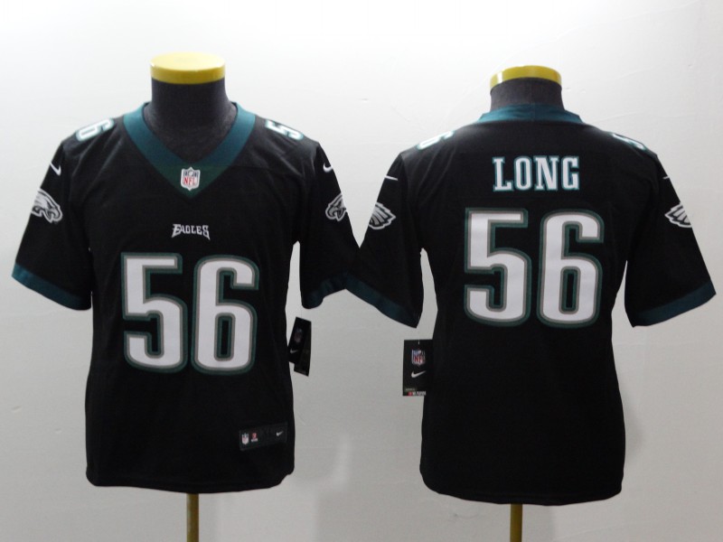 Youth Nike Eagles 56 Chris Long Black Youth Vapor Untouchable Player Limited Jersey