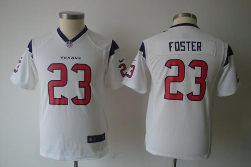 Youth NEW Houston Texans 23 Arian Foster white Jerseys