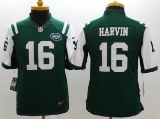 Youth Nike Jets #16 Percy Harvin Green Team Color NFL Limited Jersey