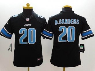Youth Nike Lions #20 Barry Sanders Black Alternate NFL Limited Jersey