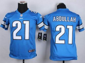 Youth Nike Lions #21 Ameer Abdullah Light Blue Team Color Stitched NFL Elite jersey