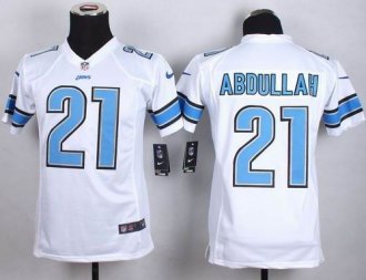 Youth Nike Lions #21 Ameer Abdullah White Stitched NFL Elite Jersey