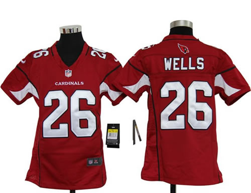 Youth NEW NFL Arizona Cardinals 26 Chris Wells Red Jerseys
