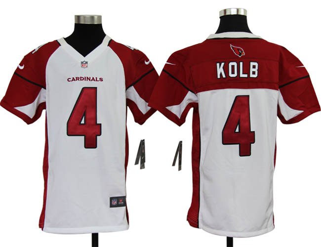 Youth NEW NFL Arizona Cardinals 4 Kevin Kolb White Jerseys