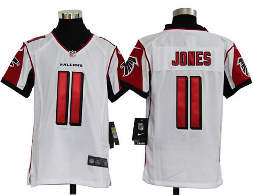 Youth NEW NFL Atlanta Falcons 11 Julio Jones White Jerseys