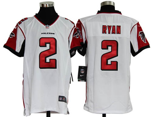 Youth NEW NFL Atlanta Falcons 2 Matt Ryan White Jerseys