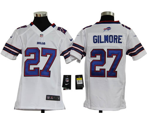 Youth NEW NFL Buffalo Bills 27 Stephon Gilmore White Jerseys