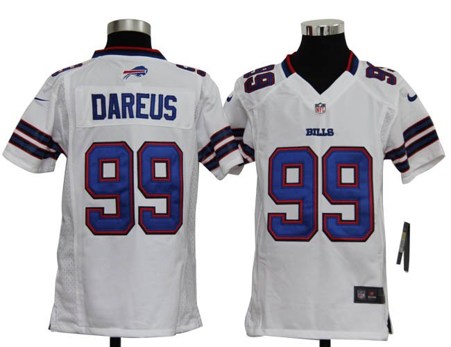 Youth NEW NFL Buffalo Bills 99 Marcell Dareus White Jerseys