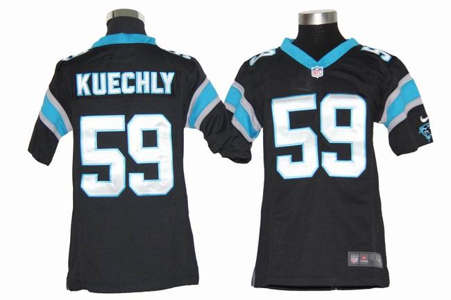 Youth NEW NFL Carolina Panthers 59 Luke Kuechly Black Jerseys