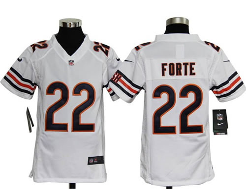 Youth NEW NFL Chicago Bears 22 Matt Forte White Jerseys