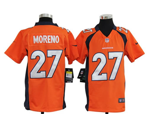 Youth NEW NFL Denver Broncos 27 Knowshon Moreno Orange Jerseys