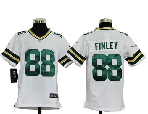 Youth NEW NFL Green Bay Packers 88 Jermichael Finley White Jerseys
