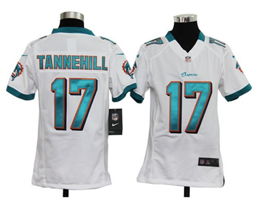 Youth NEW NFL Miami Dolphins 17 Ryan Tannehill White Jerseys