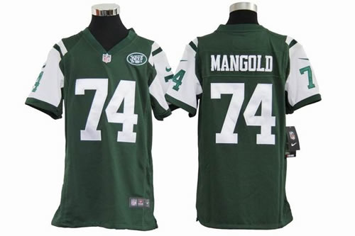 Youth NEW NFL New York Jets 74 Nick Mangold Green Jerseys