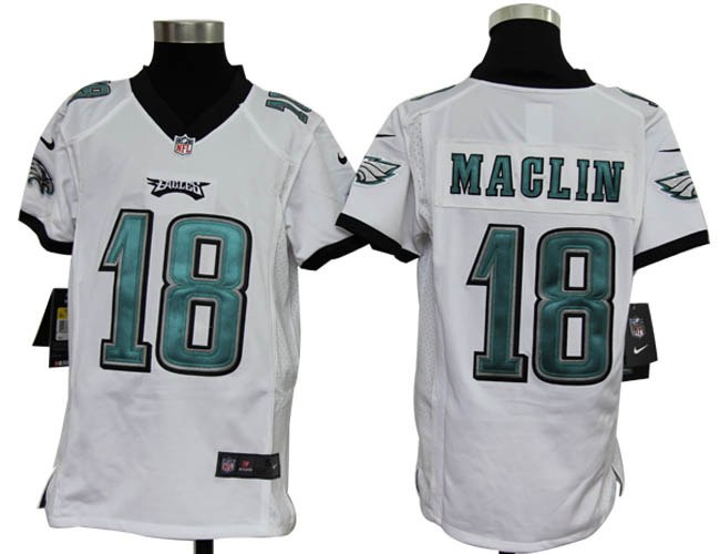 Youth NEW NFL Philadelphia Eagles 18 Jeremy Maclin White Jerseys