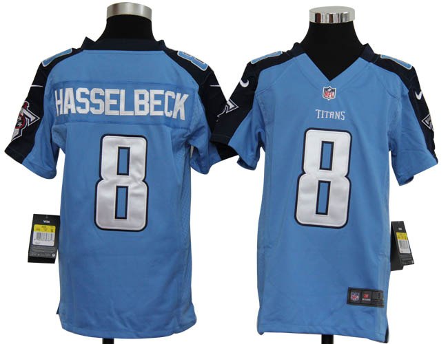 Youth NEW NFL Tennessee Titans 8 Matt Hasselbeck Blue Jerseys