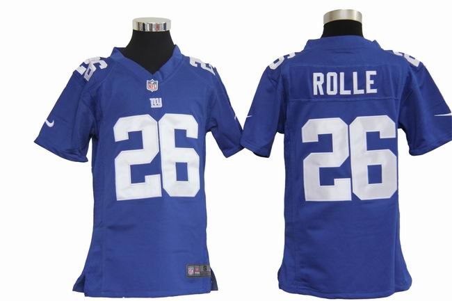Youth NEW New York Giants 26 Antrel Rolle Blue Jerseys