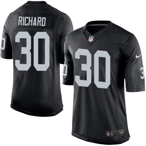 Youth Nike Oakland Raiders #30 Jalen Richard Black Team Color NFL Jersey