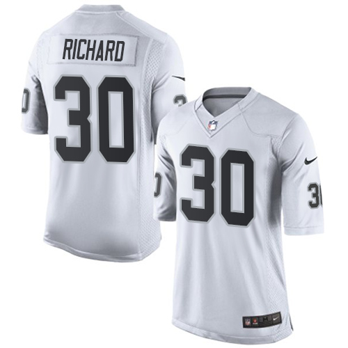 Youth Nike Oakland Raiders #30 Jalen Richard White NFL Jersey