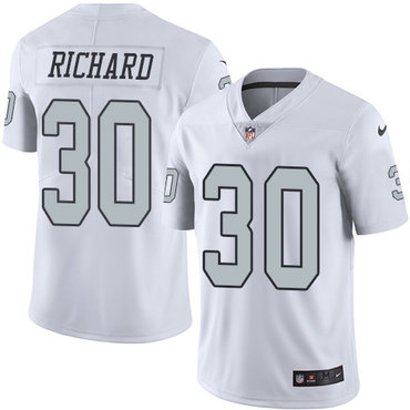 Youth Nike Oakland Raiders #30 Jalen Richard White Rush NFL Jersey