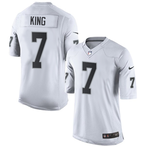 Youth Nike Oakland Raiders #7 Marquette King White NFL Jersey