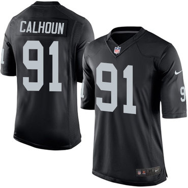Youth Nike Oakland Raiders #91 Shilique Calhoun Black NFL Jersey