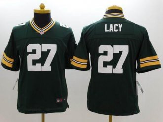 Youth Nike Packers #27 Eddie Lacy Green Team Color NFL Limited Jersey