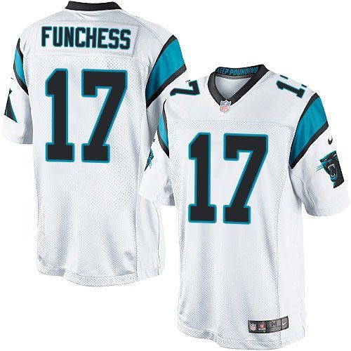 Youth Nike Panthers #17 Devin Funchess White Stitched NFL Elite Jersey