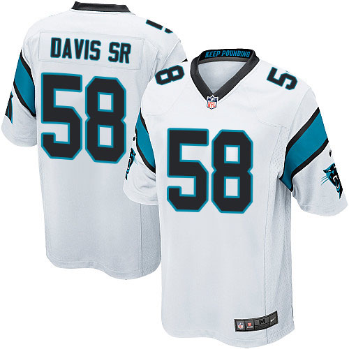 Youth Nike Panthers #58 Thomas Davis Sr White Stitched NFL Elite Jersey