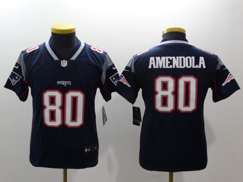 Youth Nike Patriots 80 Danny Amendola Navy Youth Vapor Untouchable Player Limited Jersey