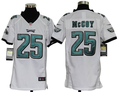 Youth NEW Philadelphia Eagles 25 Lesean Mccoy White Jerseys